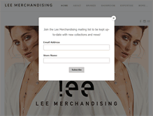 Tablet Screenshot of lee-merchandising.com.au
